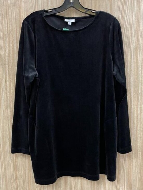 J. Jill Tops - J. Jill Black Velour Tunic Top Size Large